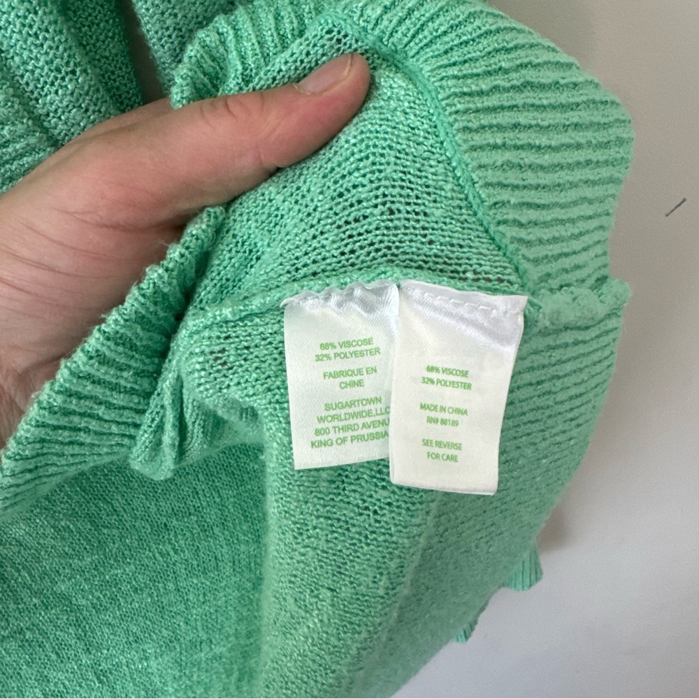 Lilly Pulitzer Seafoam Green Open-Front Cardigan - Picture 6 of 9